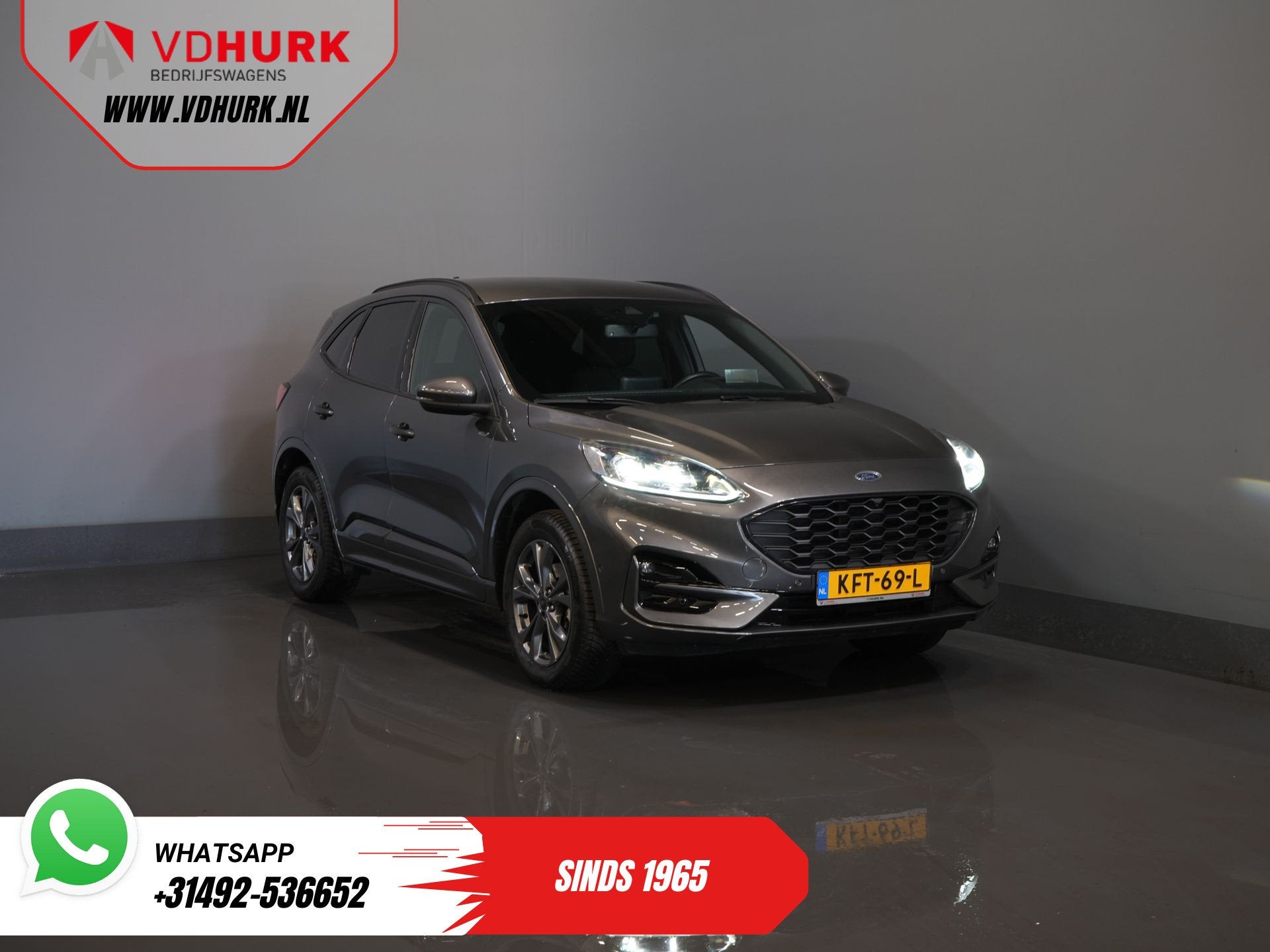 Ford Kuga 2.5 PHEV 225 pk ST-Line LED/ Head-Up/ Adapt.cruise, Auto's, Ford, Gebruikt, 4 cilinders, Bedrijf, Hybride Elektrisch/Benzine