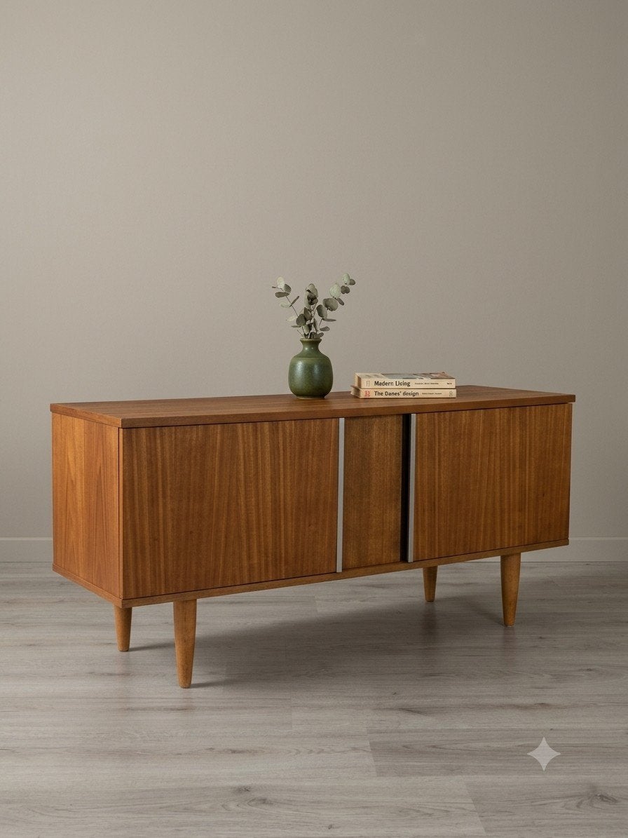 Vintage mid century lowboard | televisiemeubel, Ophalen, 25 tot 50 cm, Minder dan 100 cm