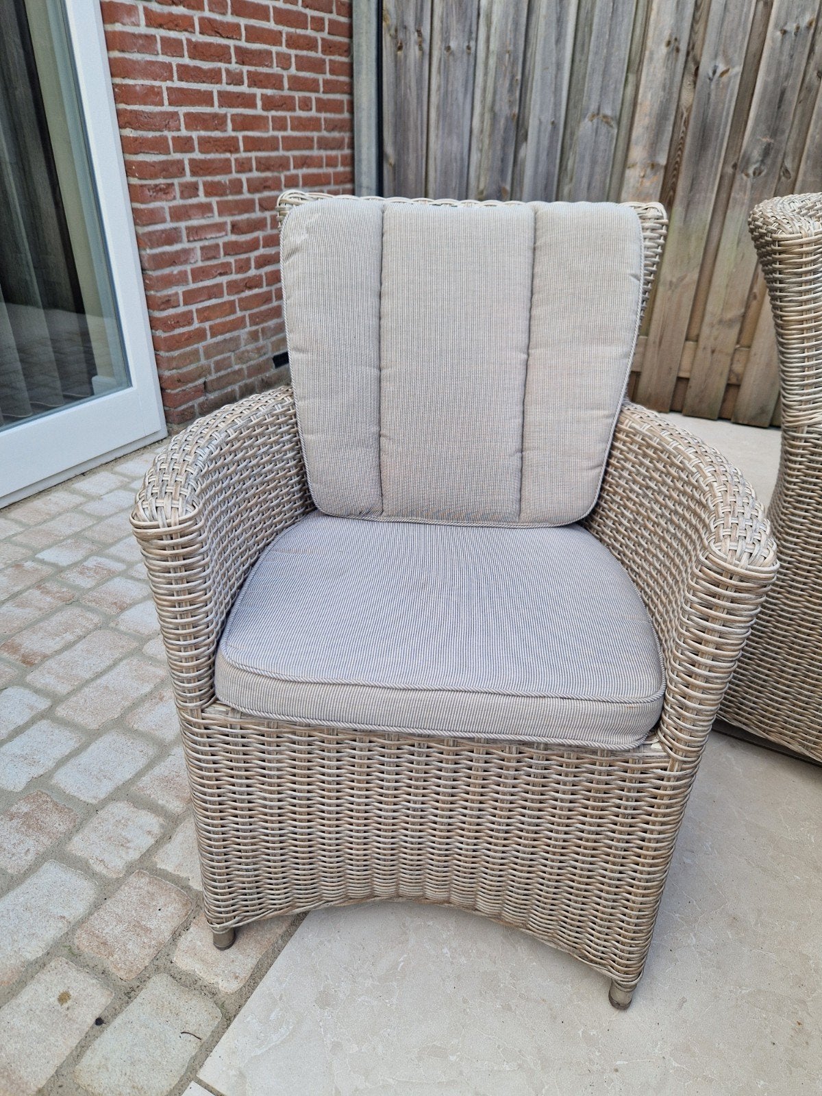 6 Intenso tuinstoelen met kussens - Gebruikt, Tuin en Terras, Tuinstoelen, Ophalen, Gebruikt, Rotan
