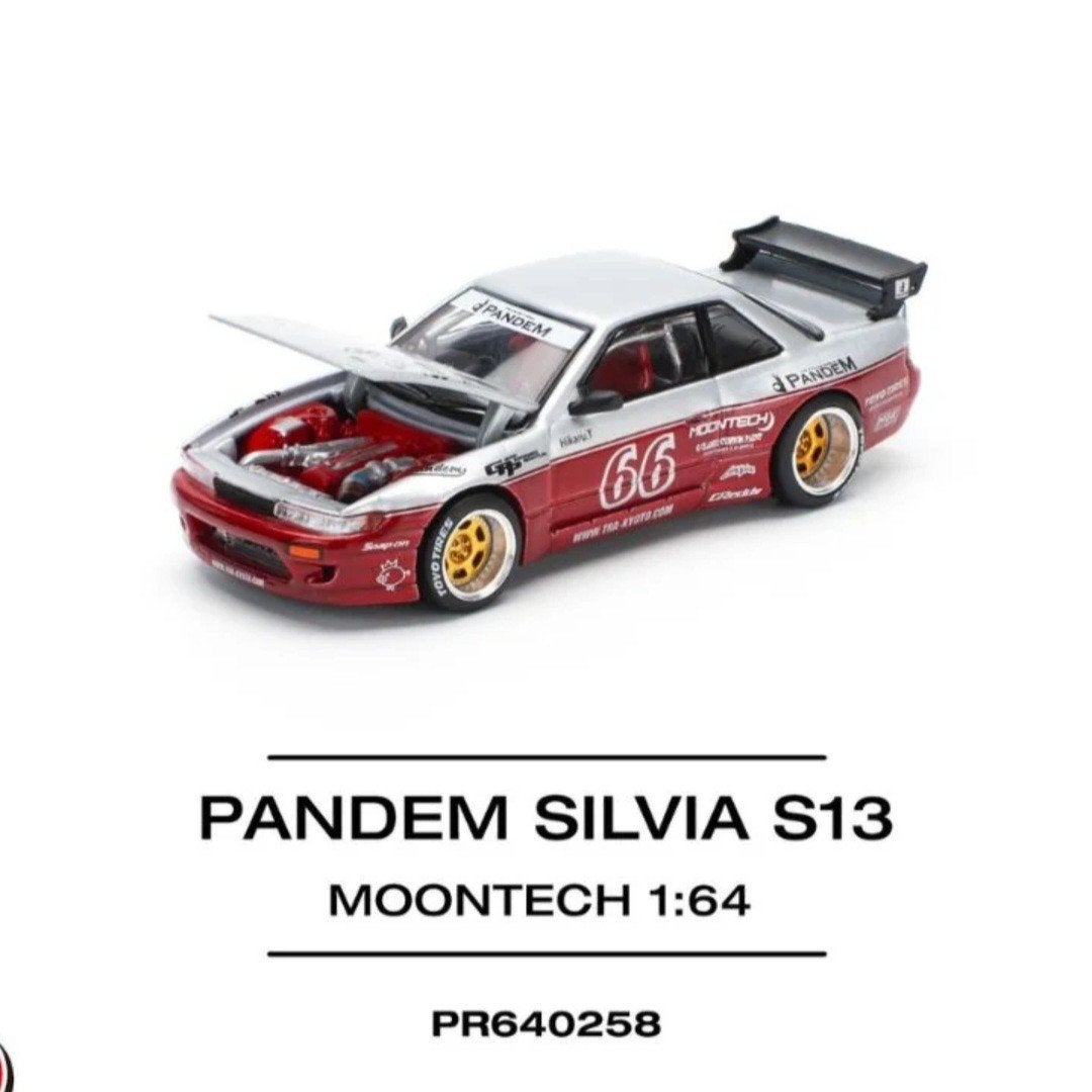 Pop Race – Pandem Silvia S13, Moontech red, Mymodelcar@outlook.com, Auto, Ophalen of Verzenden, Pop Race
