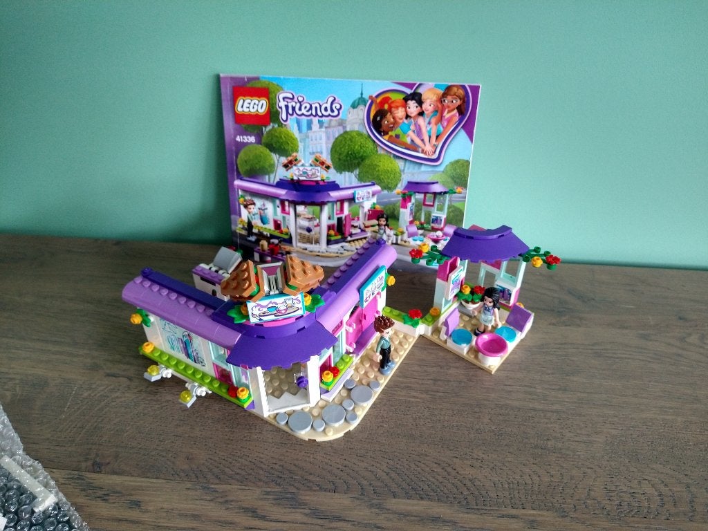 Lego Friends 41336 Emma's Kunstcafé kunstenaar café, Compleet, Lego, Friends, Ophalen of Verzenden