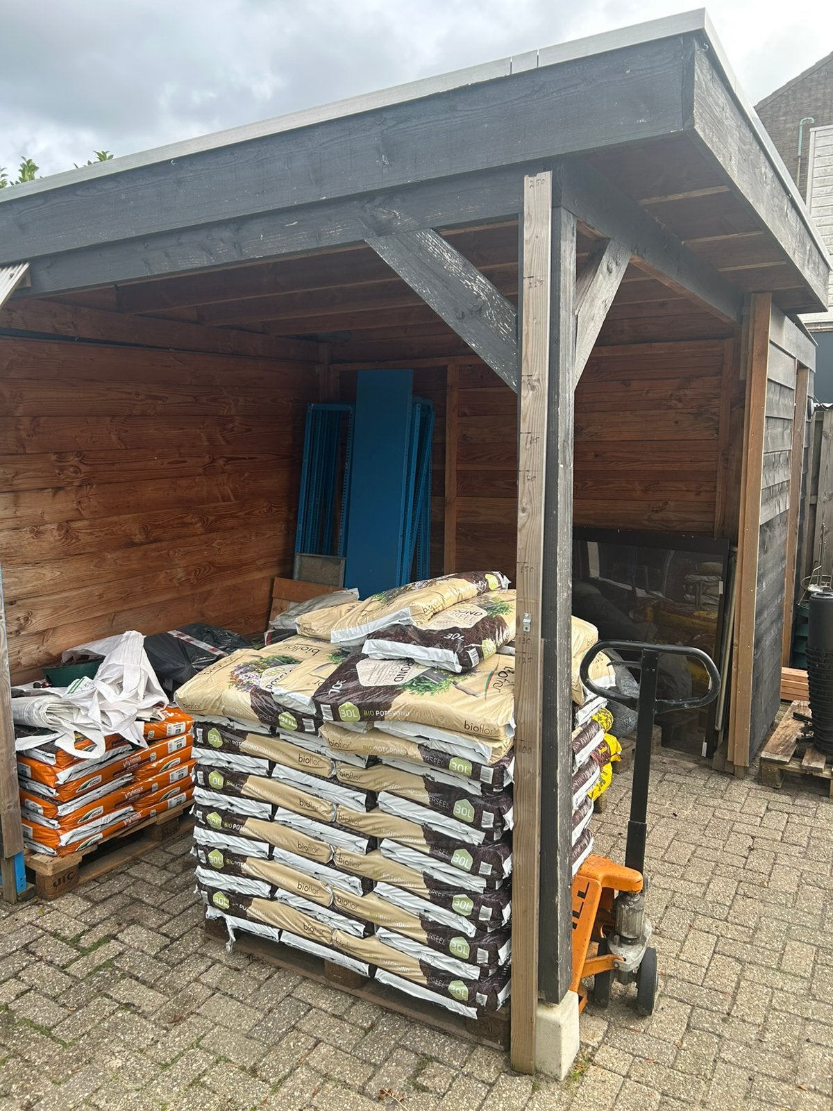 Douglas overkapping 300x300cm, Ophalen, Gebruikt, Hout, 250 tot 500 cm
