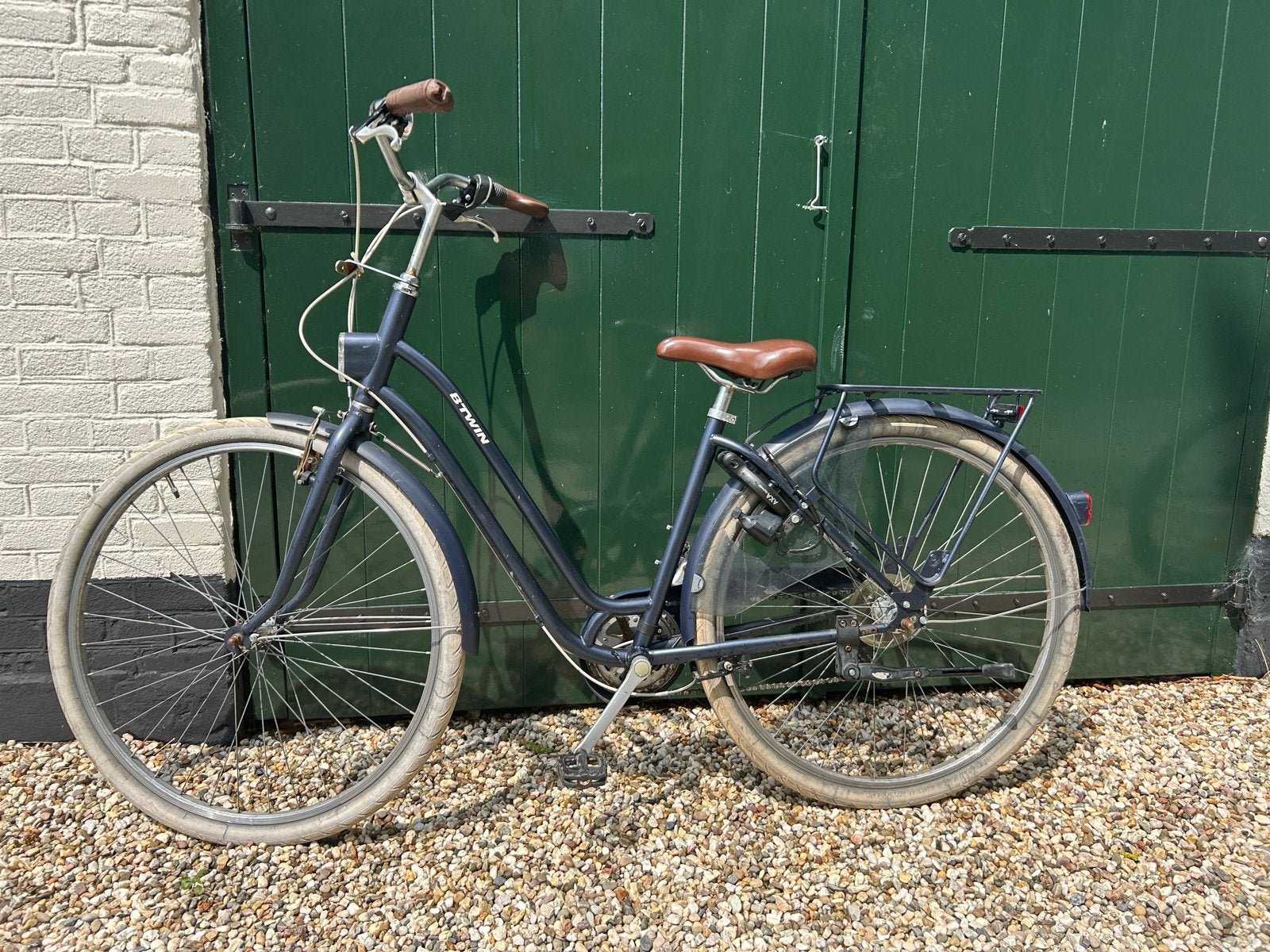 B'Twin Elops 520 Damesfiets - Gebruikt, Velgrem, Ophalen, Overige merken, 53 tot 56 cm