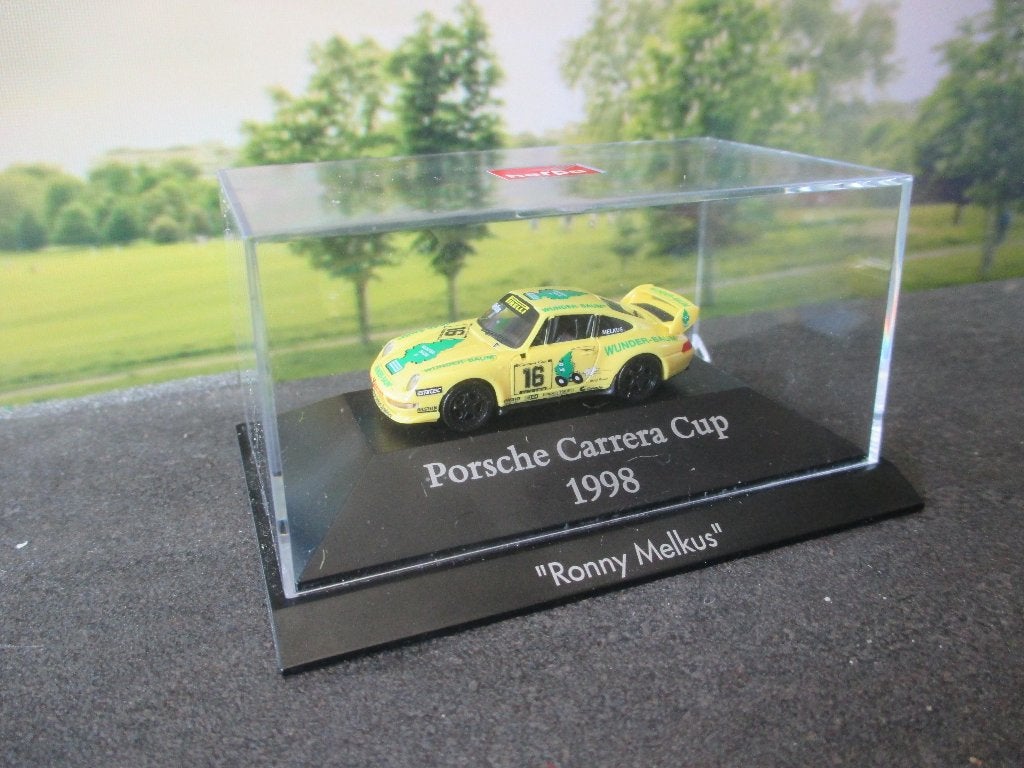 Porsche 993 911 Carrera RS4 Carrera Cup 1998 Ronny Melkus, Ophalen of Verzenden, Zo goed als nieuw, Auto, Rietze