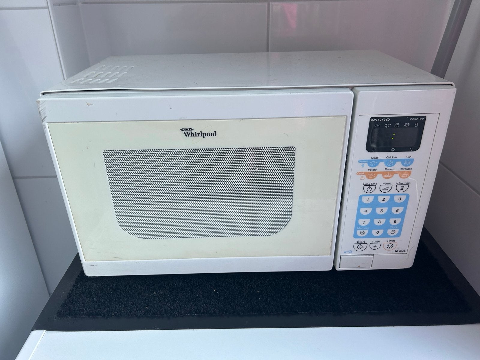 Whirlpool Magnetron 750W - Wit (Gebruikt), Witgoed en Apparatuur, Ophalen, Gebruikt, Magnetron, Draaiplateau