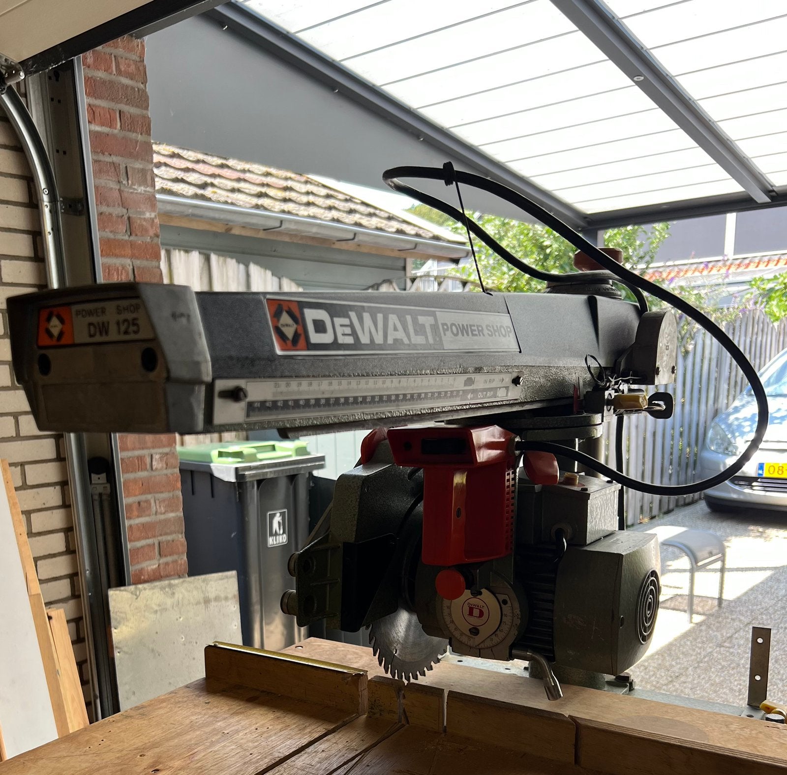 De Walt Afkortzaag power shop DW125, Doe-het-zelf en Verbouw, Gereedschap | Zaagmachines, Ophalen, Zo goed als nieuw, Afkortzaag