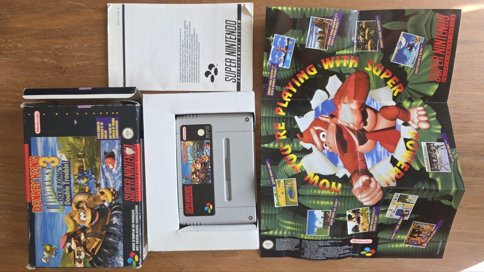 Donkey Kong Country 3 SNES - Game + box, Avontuur en Actie, Gebruikt, 2 spelers, Eén computer