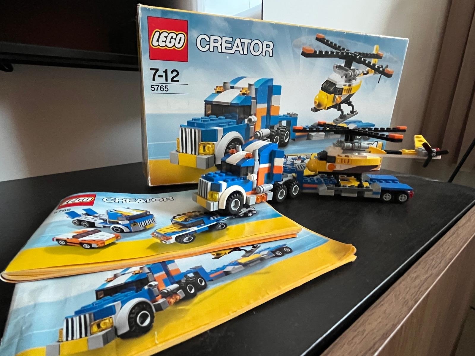 LEGO Creator 5765: Vrachtwagen met Helikopter, truck en auto, Ophalen of Verzenden, Zo goed als nieuw, Overige merken
