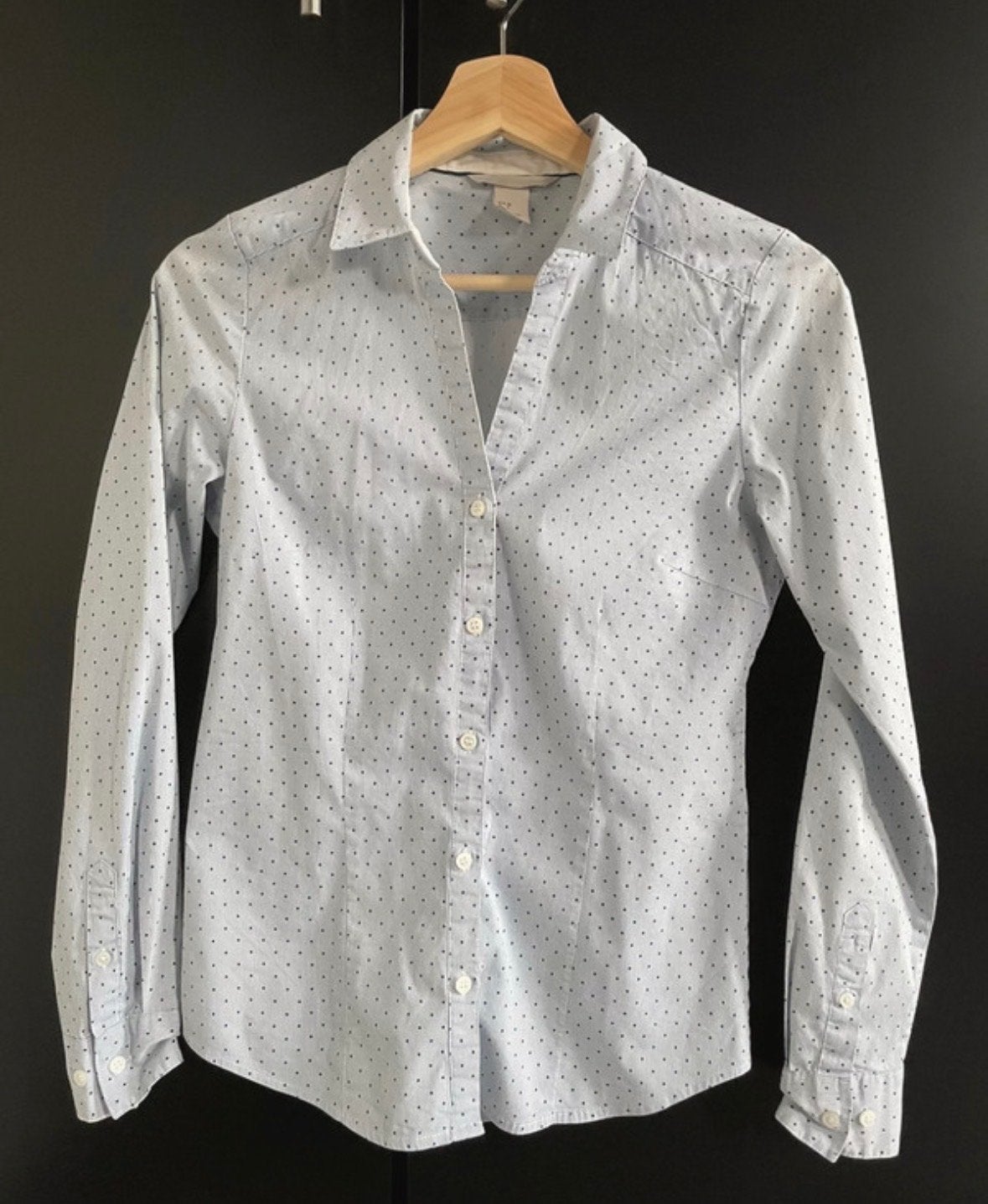 H&M Blouse met stippen - Maat 36 (S), Kleding | Dames, Ophalen of Verzenden, Gedragen, Maat 36 (S), Blauw