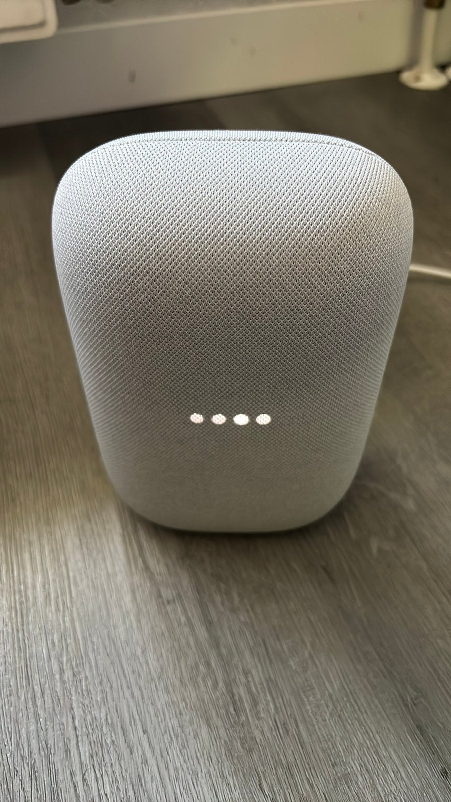 Google nest audio smart speaker chalk-grijs nieuwstaat, Ophalen of Verzenden