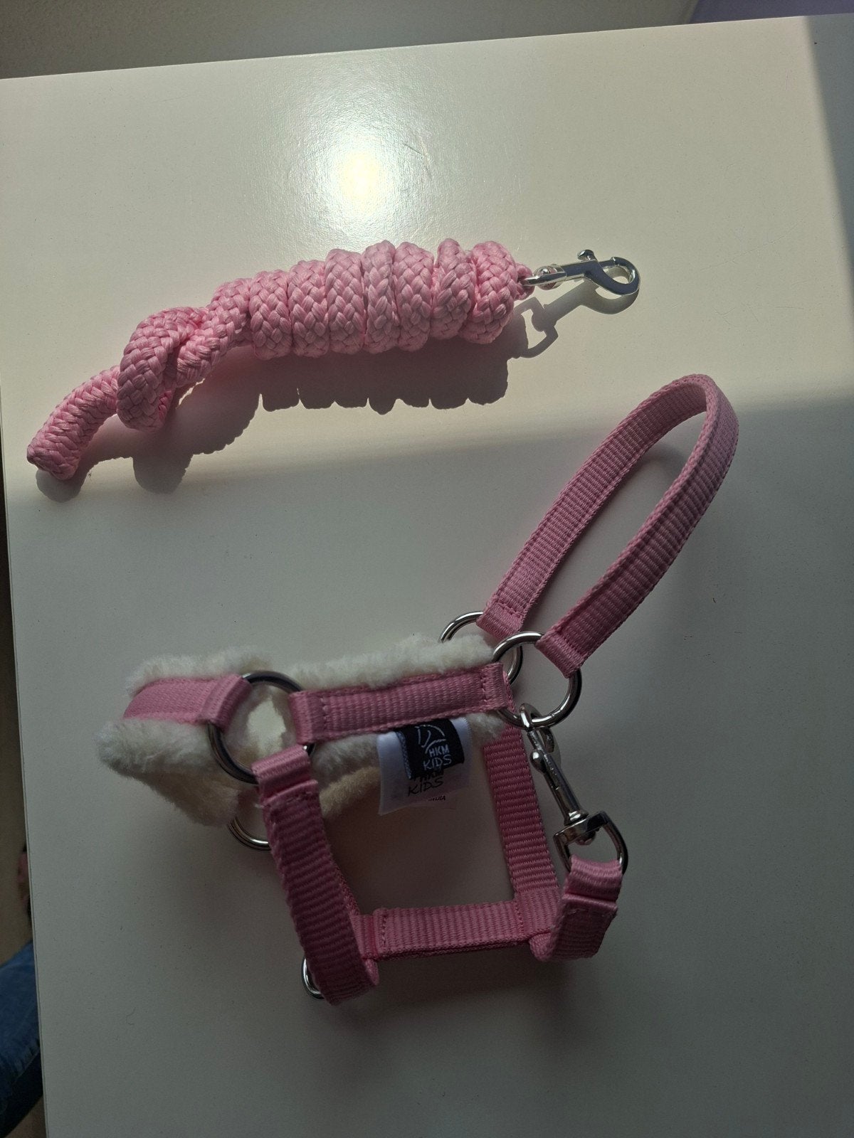 HKM roze halster en halstertouw voor stokpaard, Ophalen of Verzenden, Zo goed als nieuw