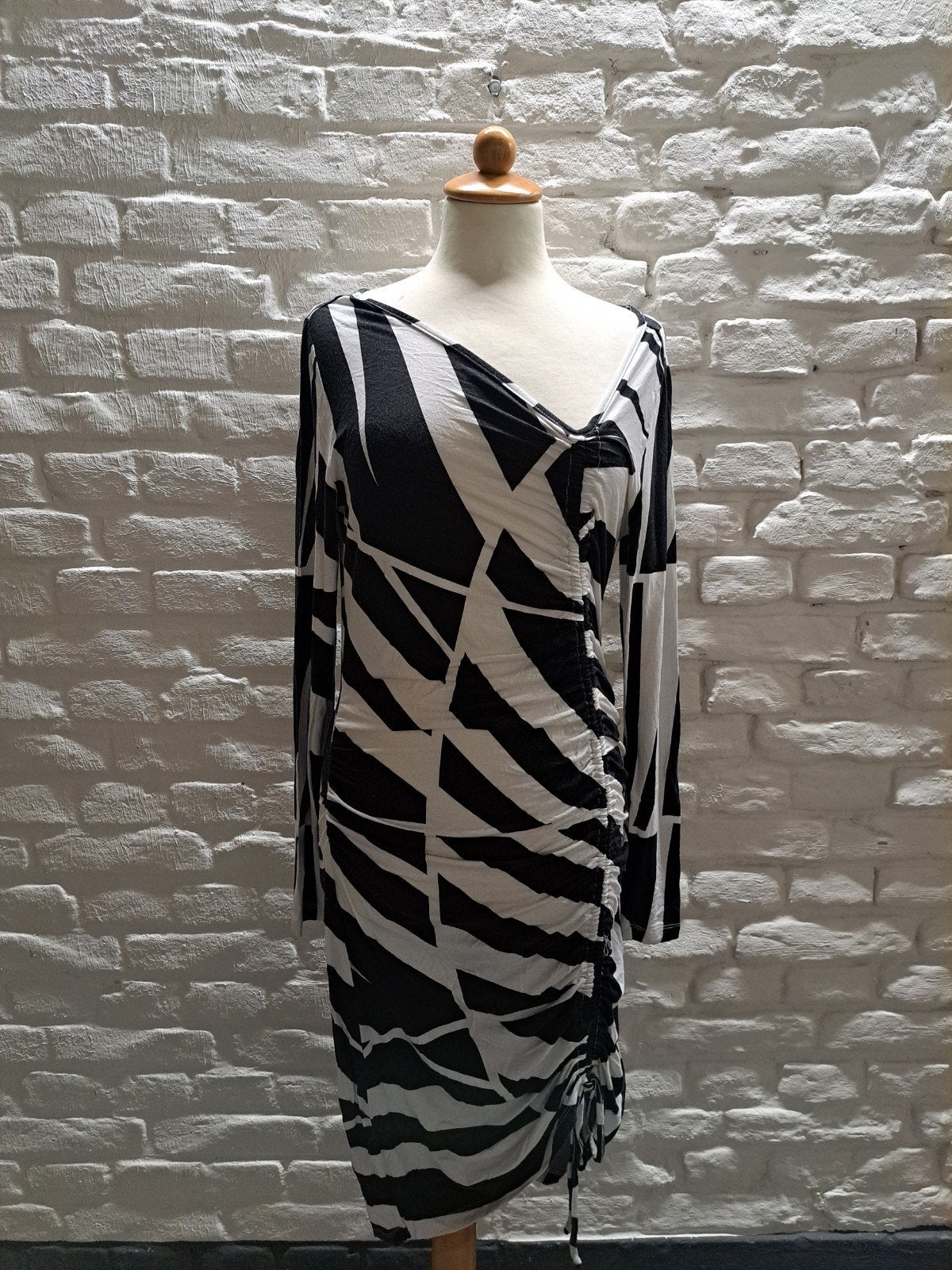 Brooker jurk zwart wit maat 40, Maat 38/40 (M), Brooker, Verzenden, Zwart