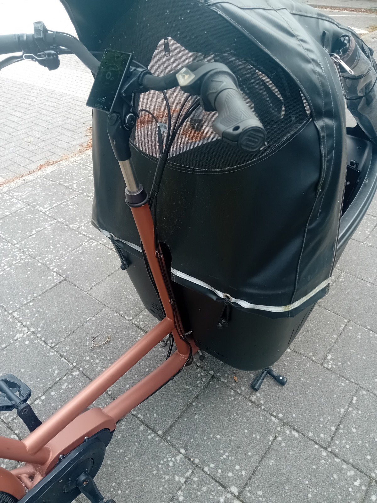 Dolly Bakfiets Elektrisch met Huif - Zo goed als nieuw, Fietsen en Brommers, Zo goed als nieuw, 2 kinderen, Elektrisch, Schijfrem