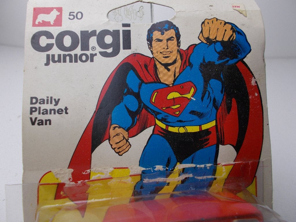 1978 Corgi Juniors No 50 SUPERMAN DAILY PLANET US VAN (-A-), Ophalen of Verzenden, Zo goed als nieuw, Bus of Vrachtwagen, Corgi