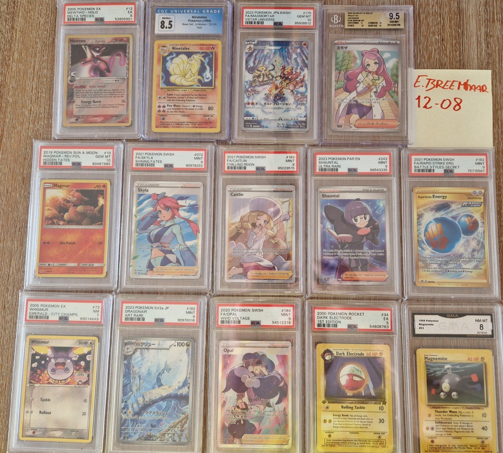 Pokemon Graded Slabs verzameling: PSA, Beckett CGC WOTC, Ophalen of Verzenden, Zo goed als nieuw