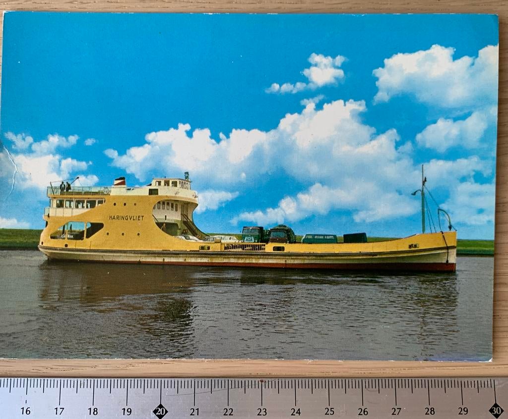Ansichtkaart schip ms Haringvliet (ongelopen), Ophalen of Verzenden, Zo goed als nieuw, Motorboot, Kaart, Foto of Prent