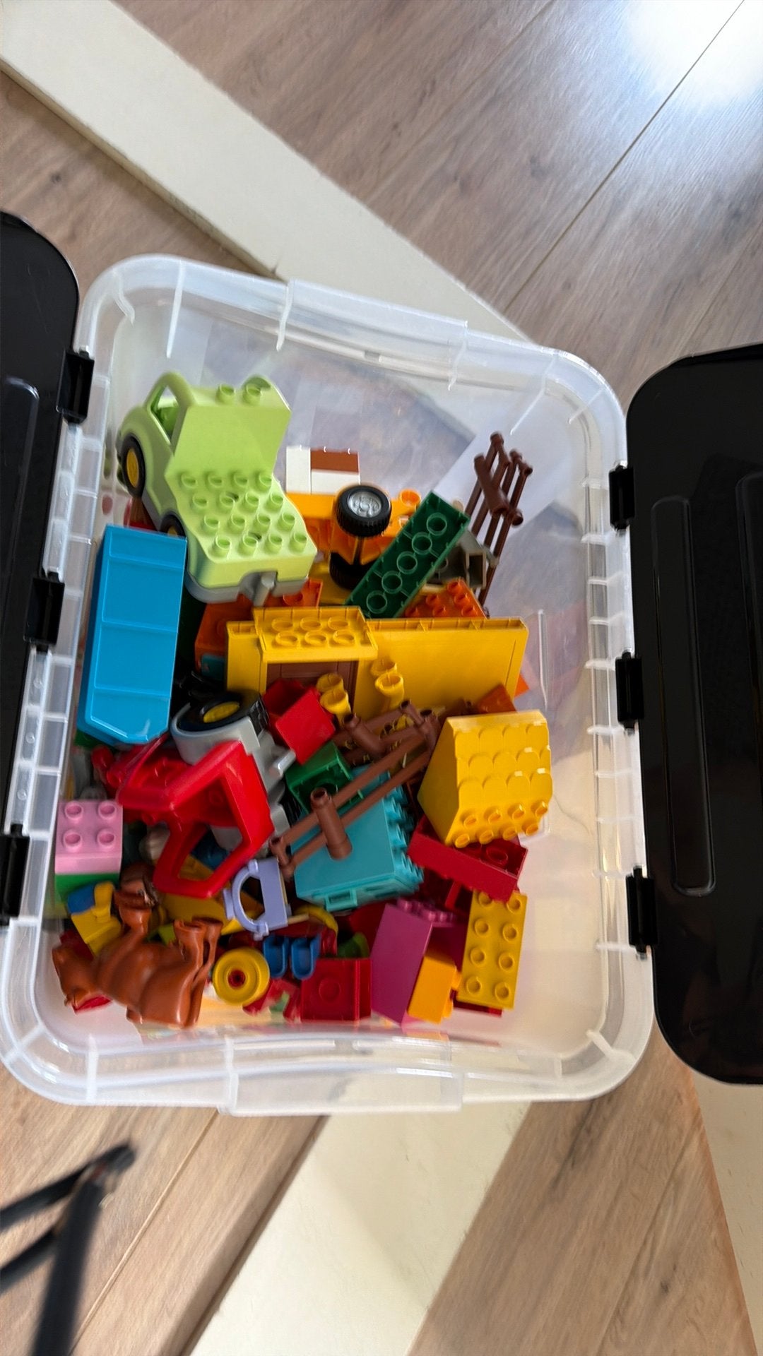 Duplo + onderplaat, Ophalen, Gebruikt
