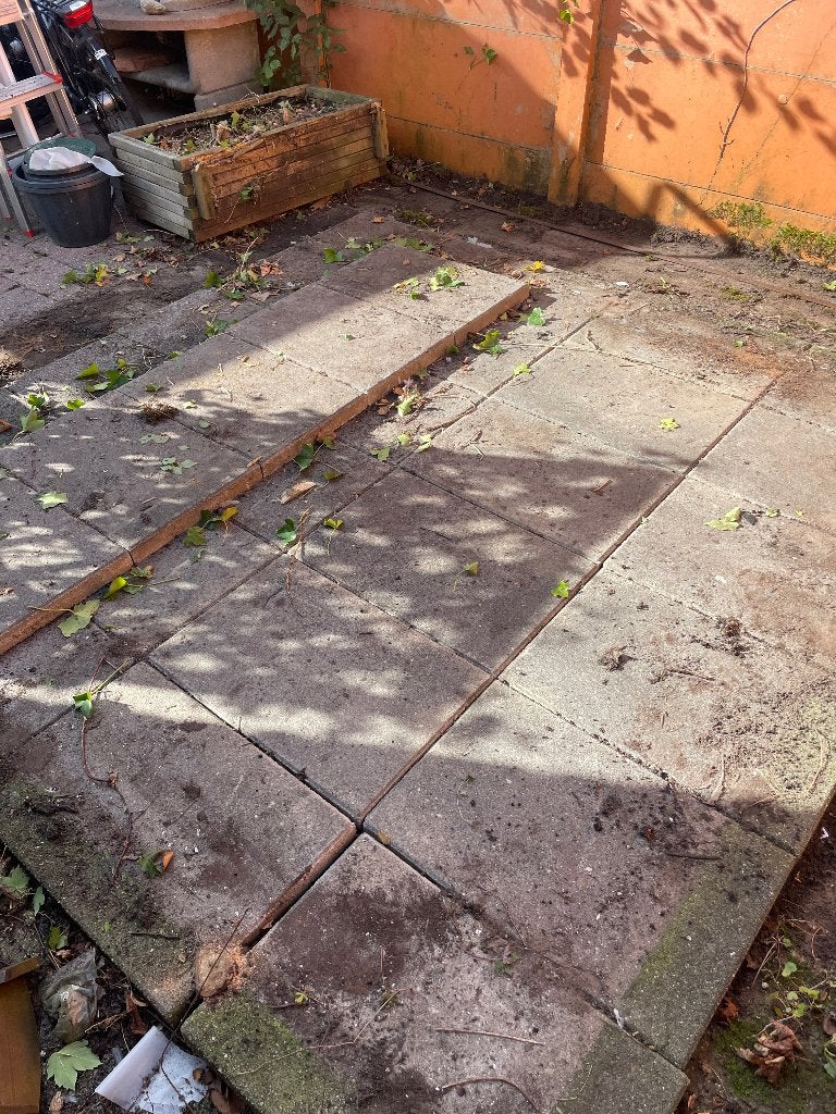 Tegels, Tuin en Terras, Ophalen, Gebruikt, 5 tot 10 m², Beton