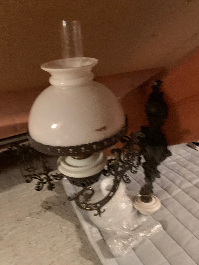 Wand olie lamp, Antiek en Kunst, Ophalen of Verzenden