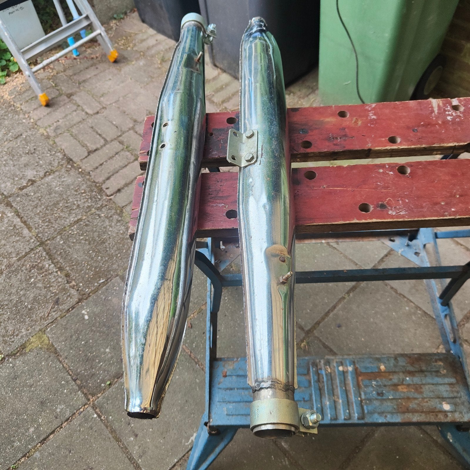 uitlaten pas gemaakt voor HONDA CB 450 BOCHT, Motoren, Onderdelen | Oldtimers, Ophalen of Verzenden, Gebruikt