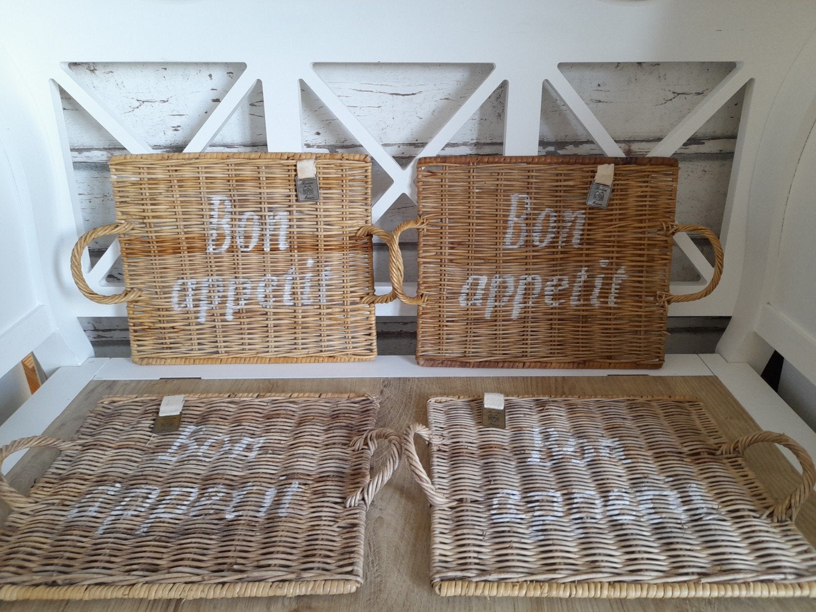 4 rattan placemats riviera maison bon appetit, Verzenden
