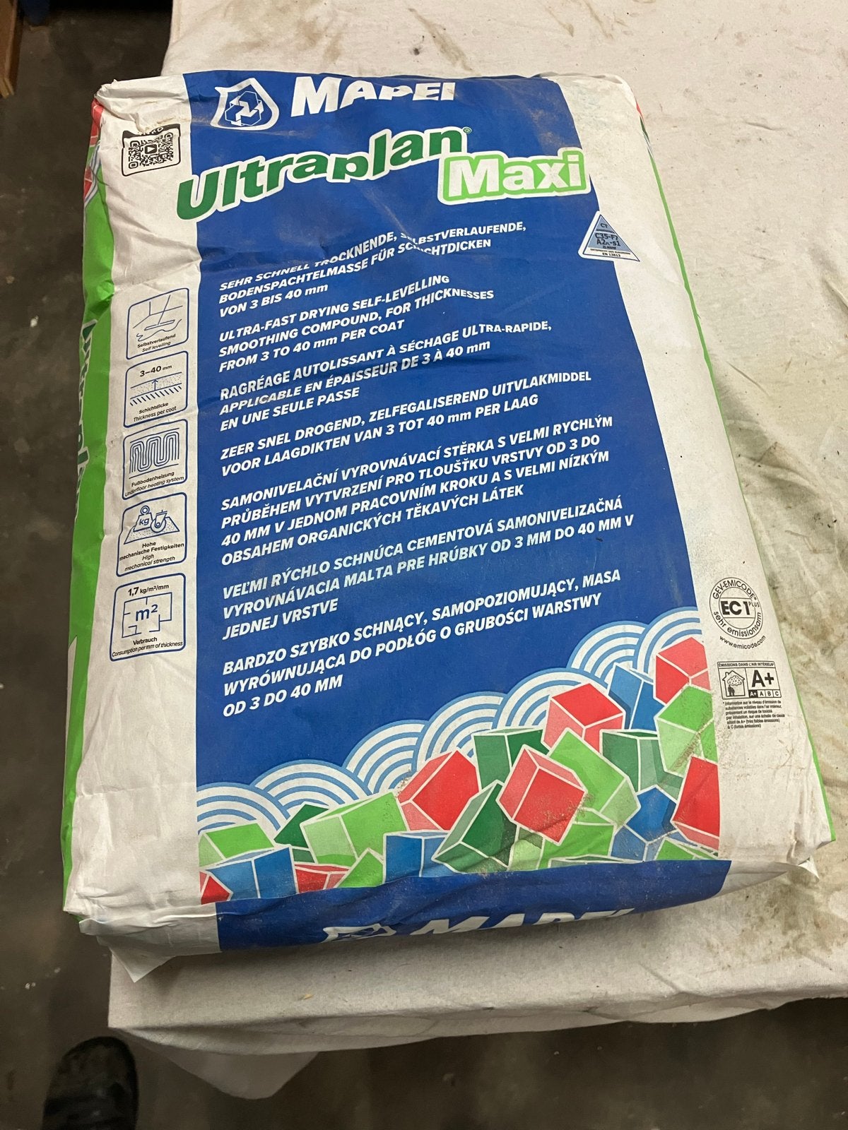 Mapei Ultraplan Maxi egalisatiemortel 25 kg, Ophalen, Overige materialen, 30 cm of meer, Overige typen