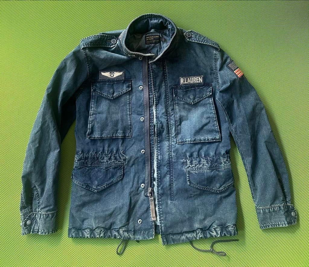 Ralph Lauren Jack Maat M - Stijlvolle Denim Jas, Ophalen of Verzenden, Gedragen, Maat 48/50 (M), Blauw