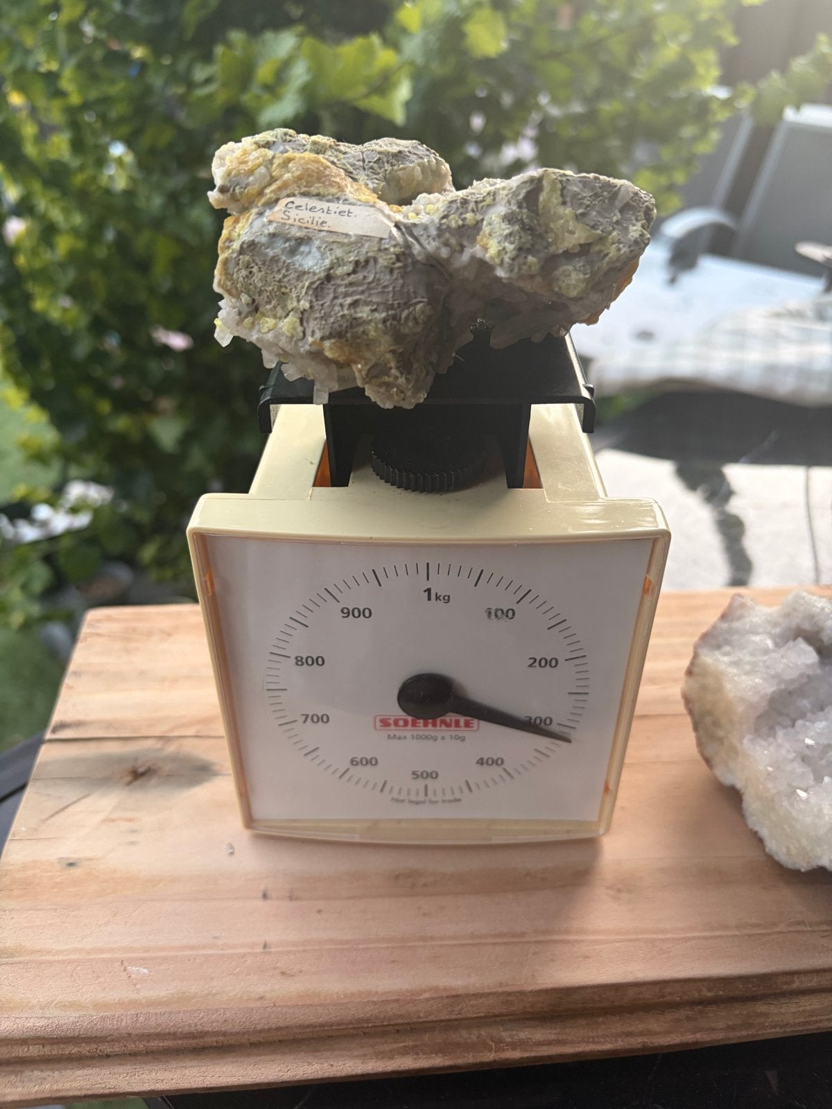 Celestiet en zwavel mineraal uit Sicilië, Ophalen, Mineraal