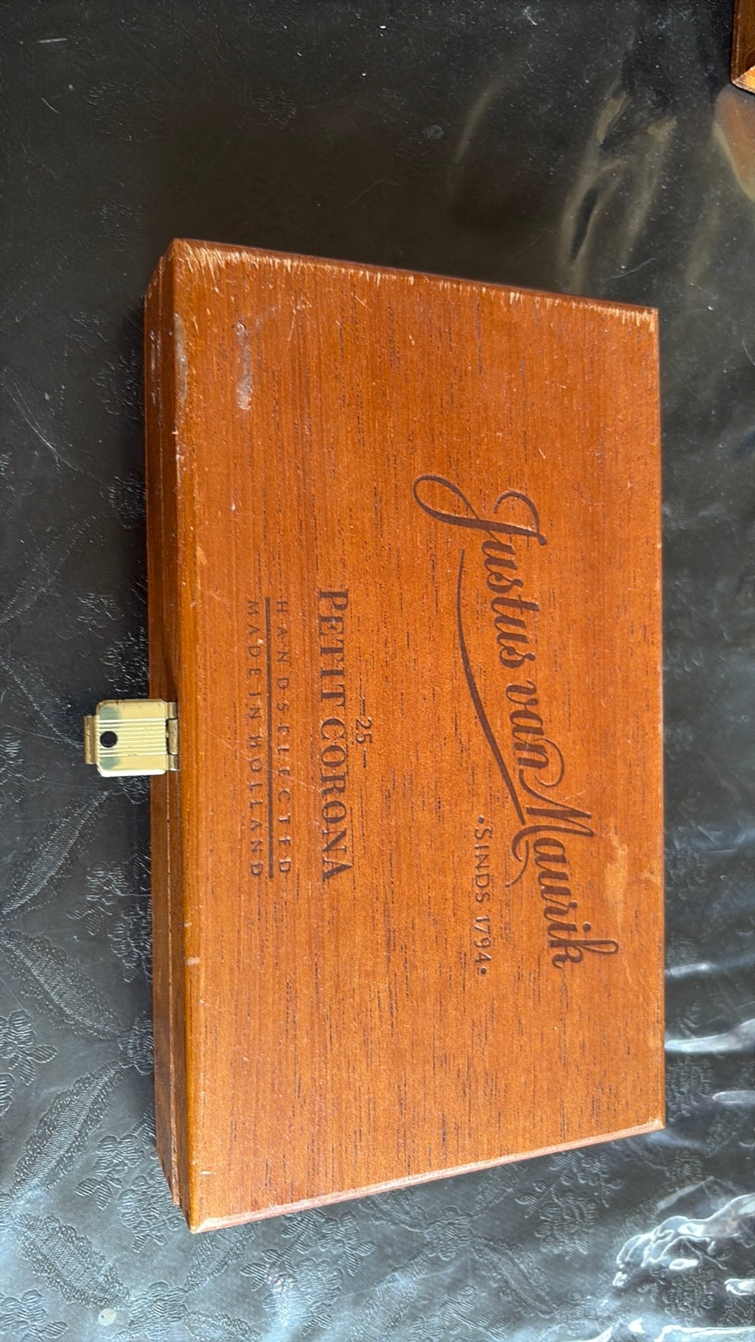 Vintage Justus van Maurik sigarenkistje, Ophalen of Verzenden, Gebruikt, Tabaksdoos of Verpakking