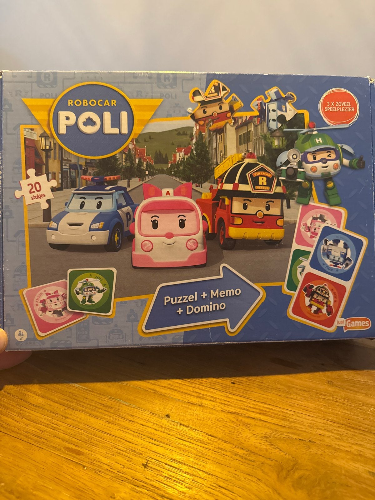 Robocar Poli Memorie & Domino - Spelset, Kinderen en Baby's, Ophalen, Zo goed als nieuw