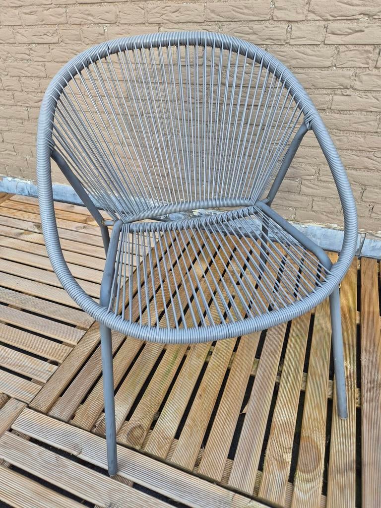 Leuke, grijze tuinstoel, Ophalen, Gebruikt, Kunststof