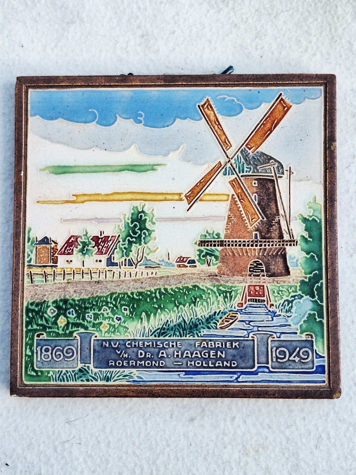 Vintage Tegel Westraven Chem. fabriek Haagen 1949, Ophalen of Verzenden