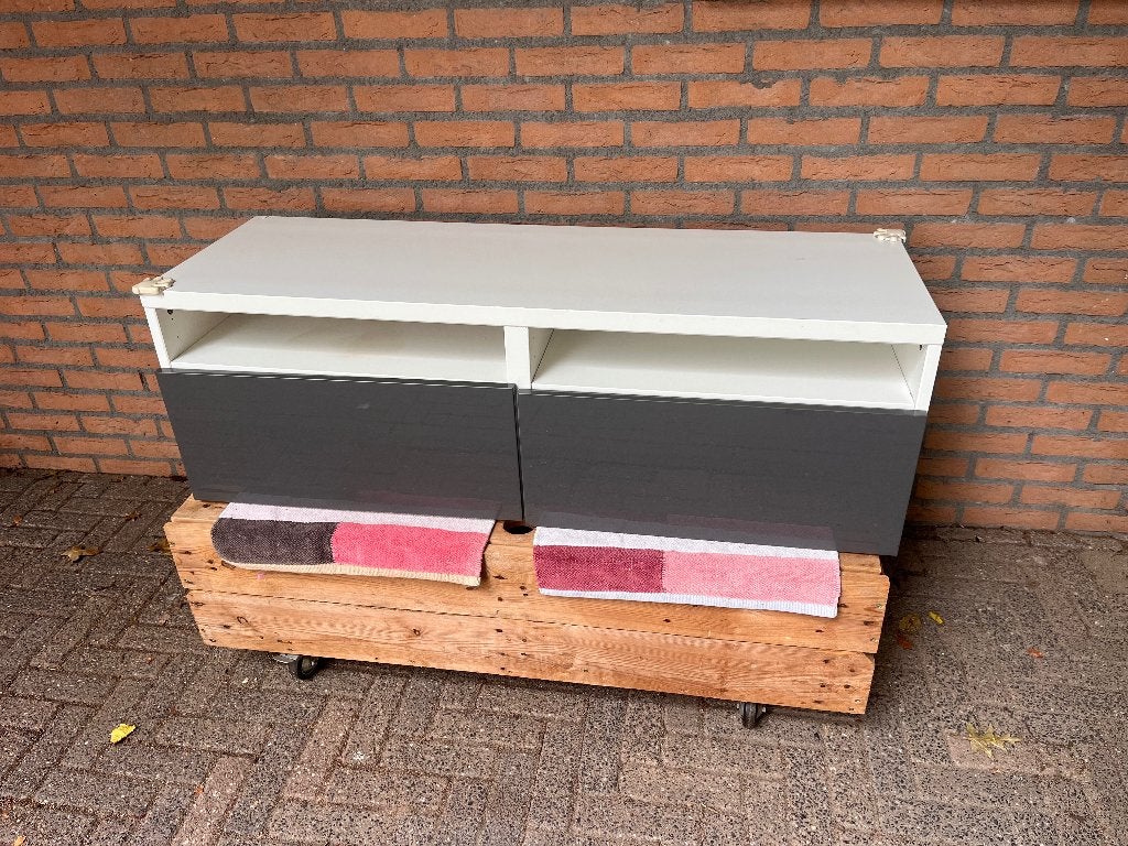 Ikea TV meubel, Ophalen, Gebruikt, 100 tot 150 cm, Minder dan 100 cm