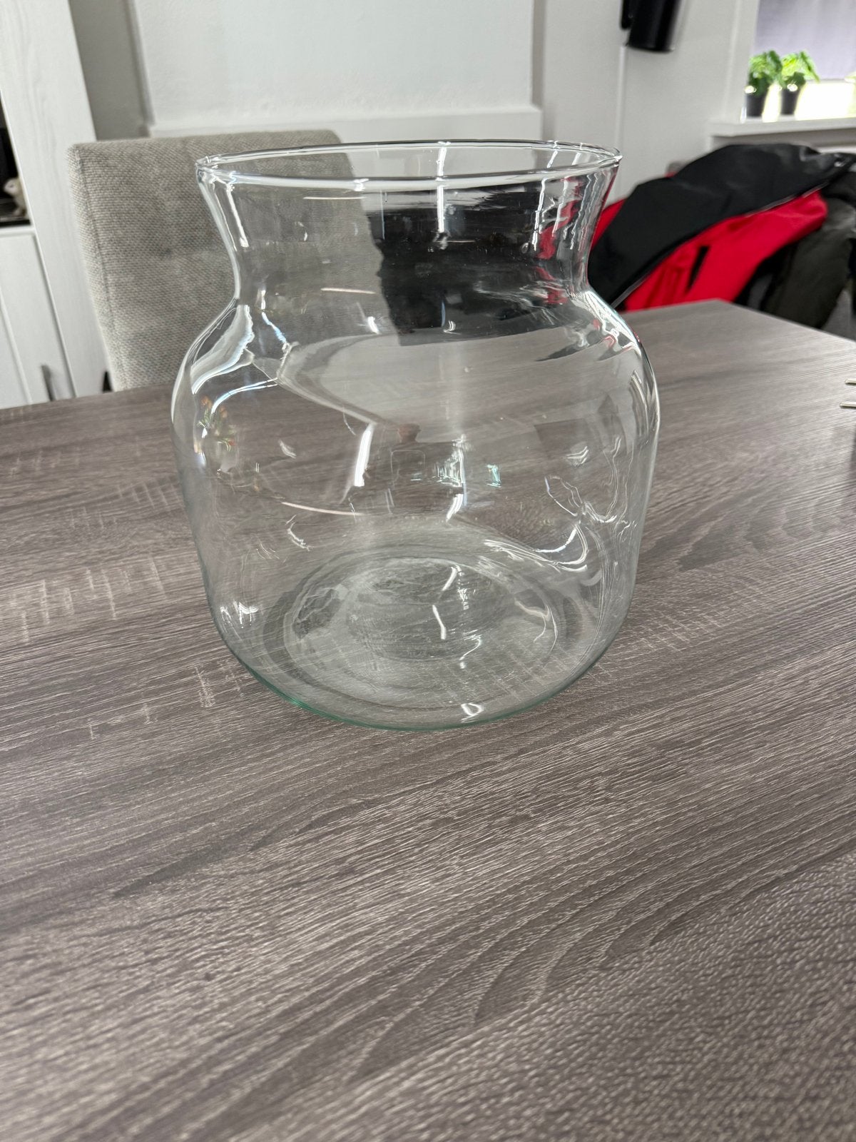 Grote glazen vaas - Perfect voor bloemen of decoratie, Huis en Inrichting, Ophalen of Verzenden, Nieuw, Transparant, Glas