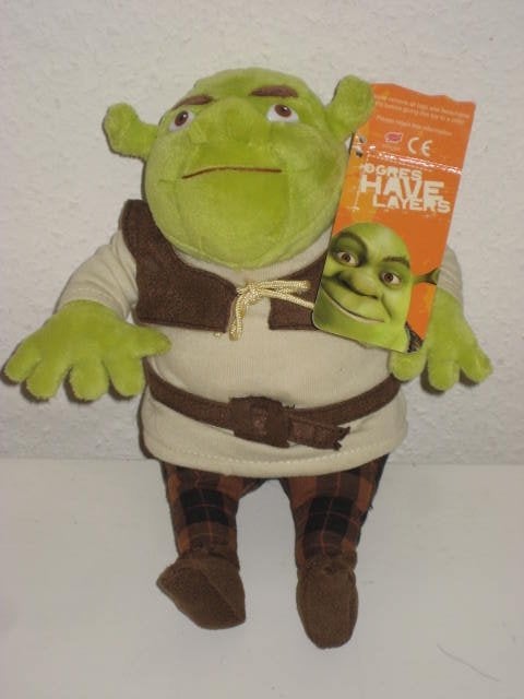 Shrek beanie pluche + Shrek Mc Donalds 3 stuks 2007+ De Hulk, Verzamelen, Ophalen of Verzenden, Zo goed als nieuw