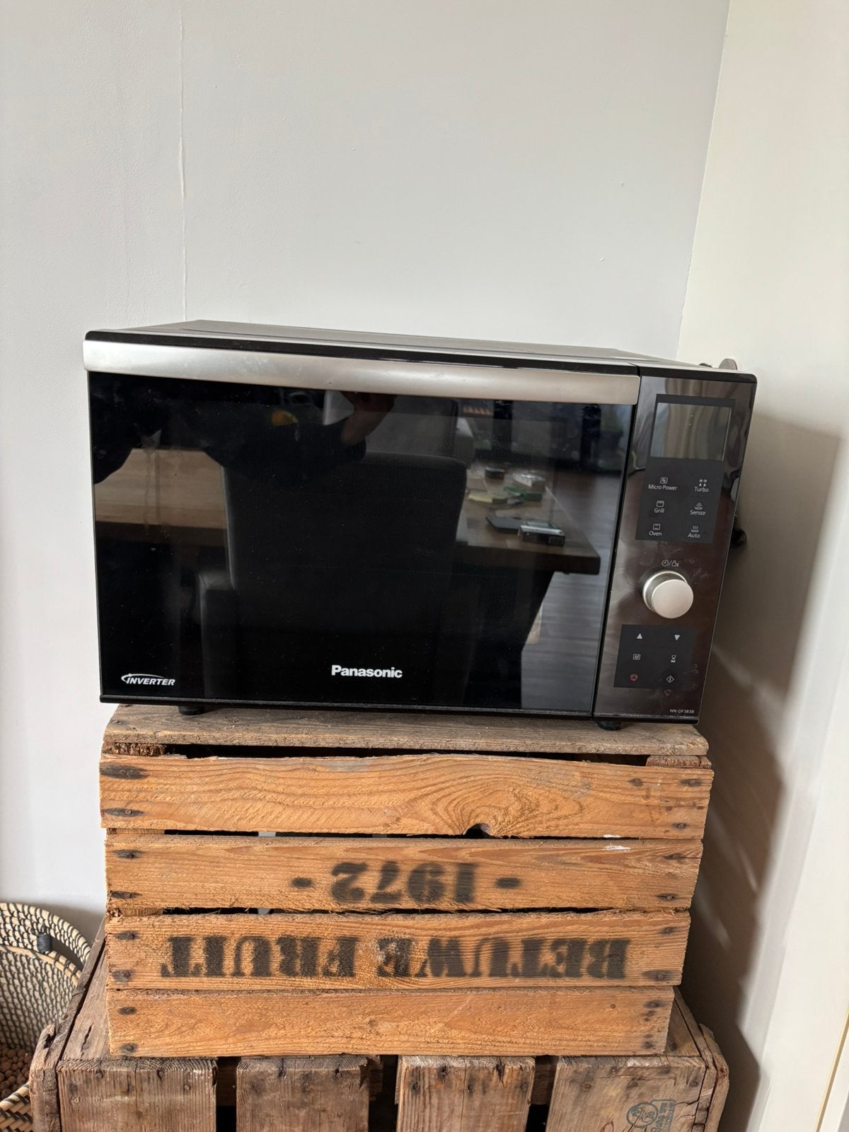 Panasonic - Combi-oven/magnetron (klein model), Witgoed en Apparatuur, Ovens, Ophalen, Minder dan 45 cm, Gebruikt, Minder dan 45 cm