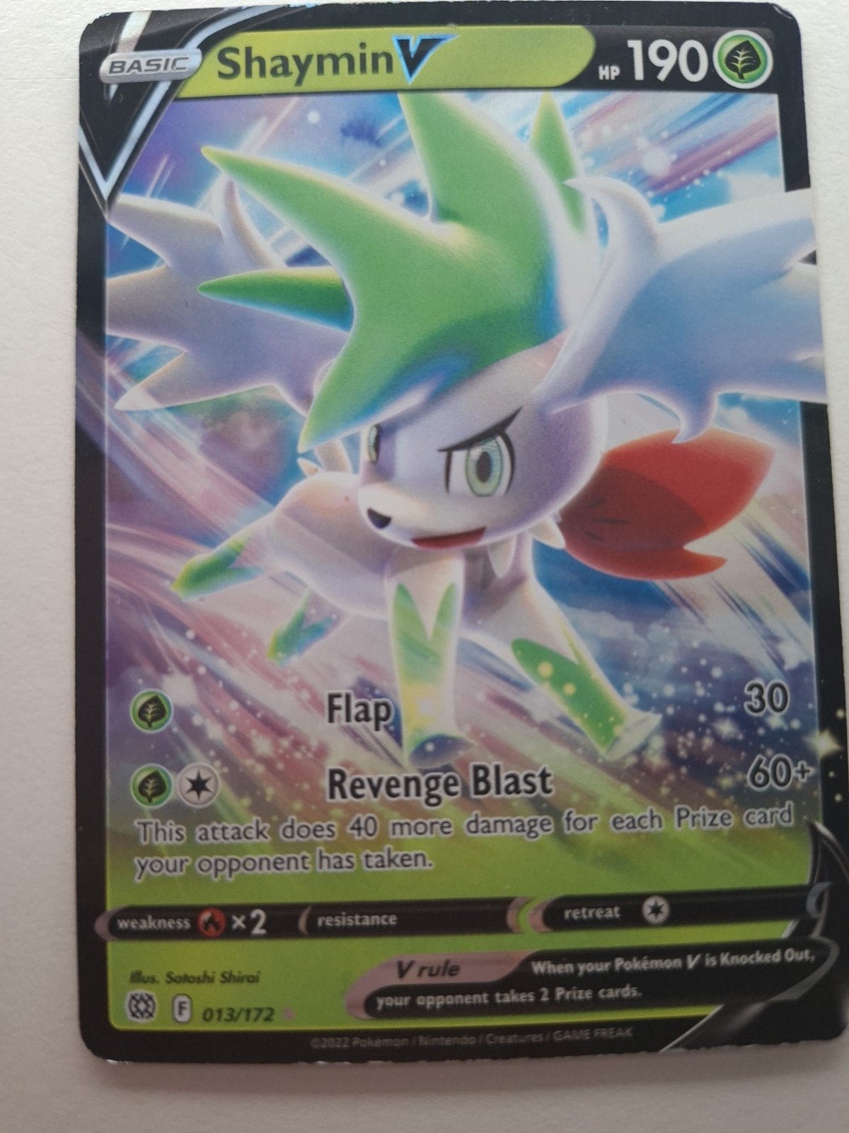 Pokémon Kaart Shaymin V (013/172) - Brilliant Stars, Ophalen of Verzenden