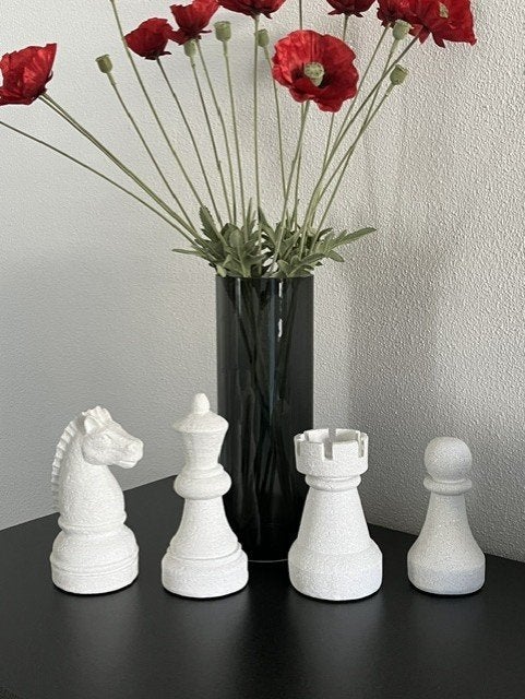J-Line Schaakstuk wit set-4 Small Nieuw!, Huis en Inrichting, Nieuw, Kunststof, Ophalen of Verzenden, Modern