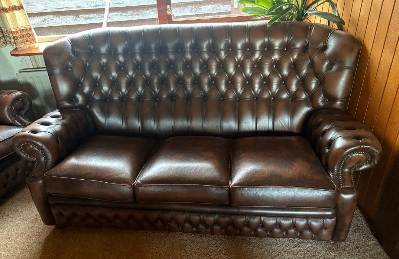 Chesterfield, Huis en Inrichting, Ophalen, Zo goed als nieuw, 75 tot 100 cm, 200 tot 250 cm