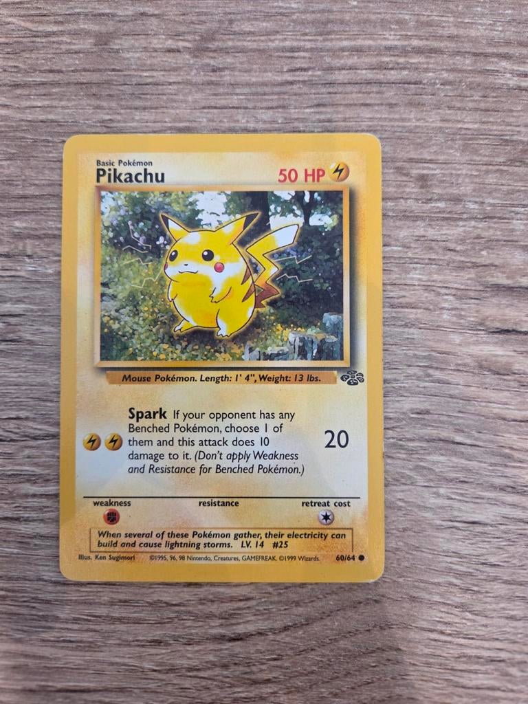 Pikachu Pokémon Kaart - Base Set 60/64 (Engels), Ophalen, Gebruikt, Losse kaart