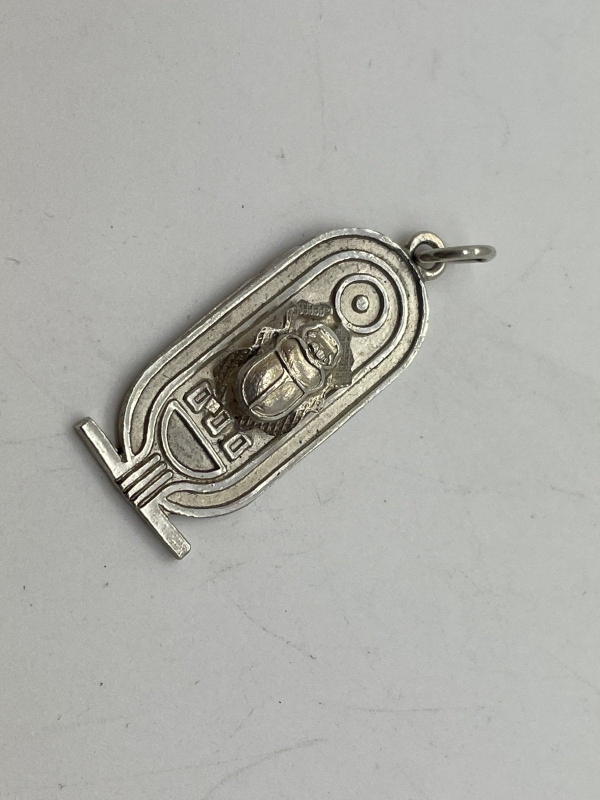 F195 Prachtige zilveren hanger scarabee, Overige voorstellingen, Ophalen of Verzenden, X, Zilver