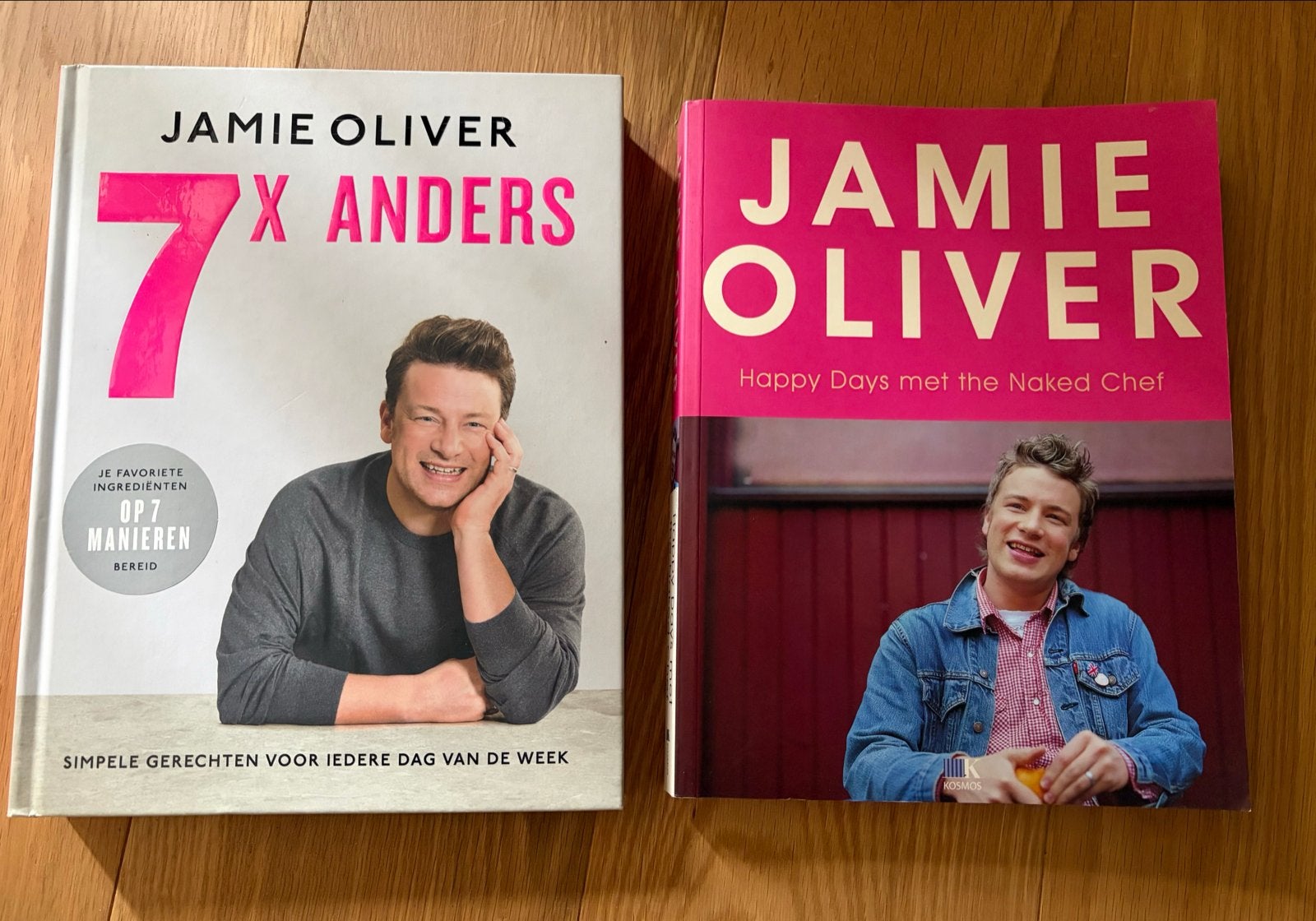 2 Jamie Oliver kookboeken: 7x Anders & Happy Days, Boeken, Ophalen of Verzenden, Zo goed als nieuw