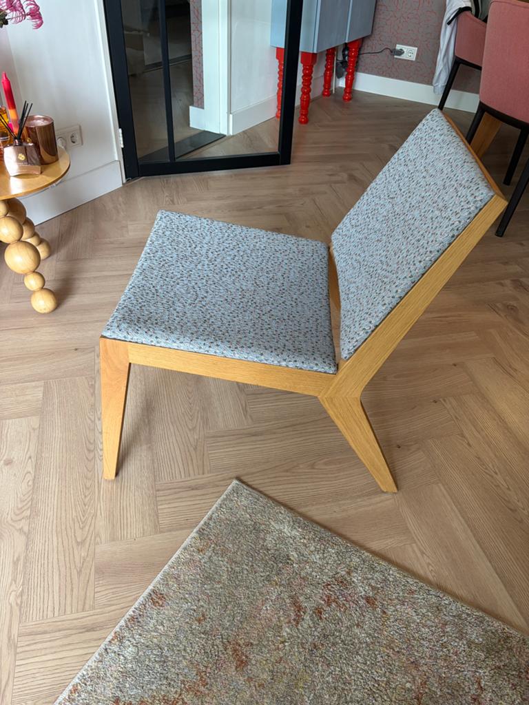 De Vorm Wood Me lounge chair, Ophalen, 75 tot 100 cm, Zo goed als nieuw, Stof