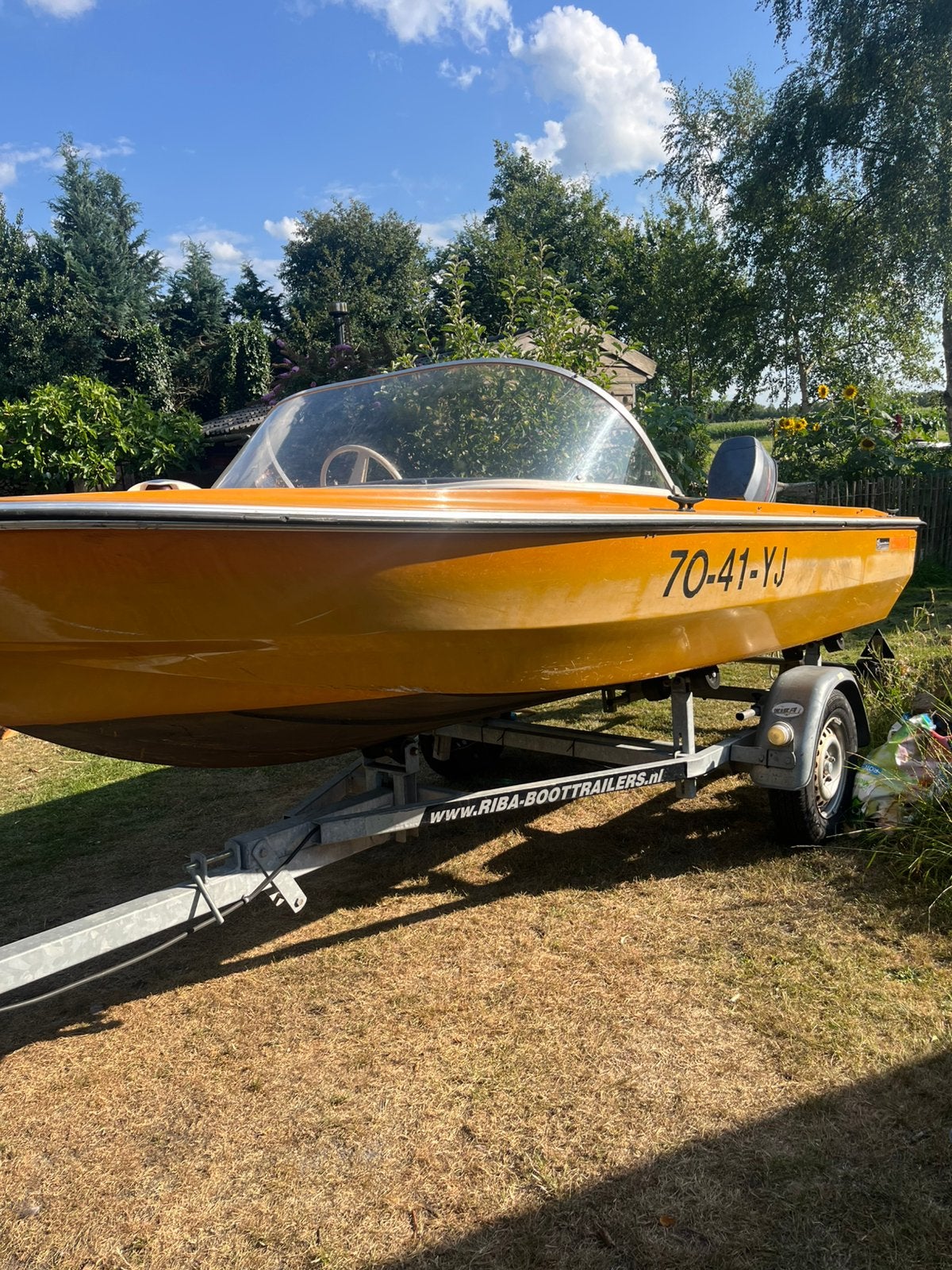 Beekman type D met 25pk yamaha WEINIG VAAR UREN + trailer, Watersport en Boten, Ophalen, 1.00 - 1.50 meter, 1 m, 0 cm