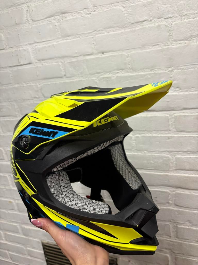 Kenny track Motorcross Helm kinderhelm -Geel/Zwart, Fietsen en Brommers, Brommerhelmen, Ophalen of Verzenden, Gebruikt