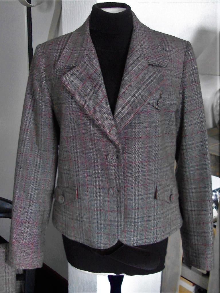 Ruit pak *PROMISS* , bruintinten met rode draad mt 38/40, Maat 38/40 (M), Promiss, Bruin, Verzenden