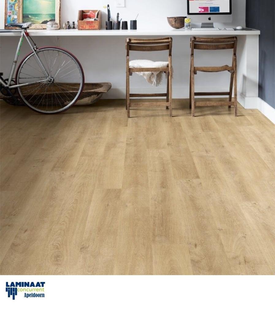 Laminaat Salton Natural Oak Zonder V-groev €8,95p/m2, Bruin, 75 m² of meer, Laminaat promo prijs, Nieuw