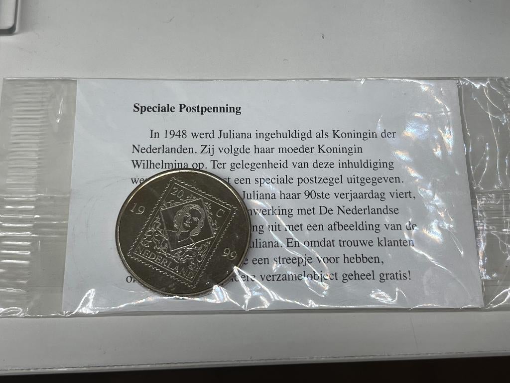 Postpenning Juliana 1999, Ophalen of Verzenden, Overige materialen, Nederland