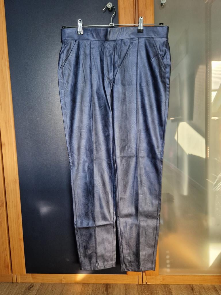 Studio Anneloes Fake Leather Broek - Nightblue, maat M, Kleding | Dames, Broeken en Pantalons, Maat 38/40 (M), Studio Anneloes