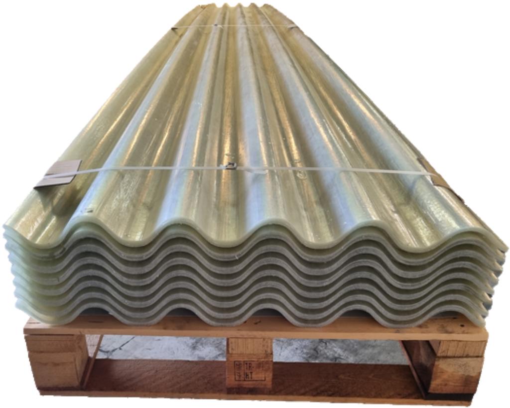 Polyester golfplaten lichtdoorlatend € 10,- per m2 incl. btw, Doe-het-zelf en Verbouw, Dakpannen en Dakbedekking, Ophalen, Steen of Klei